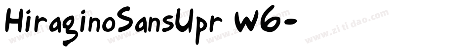 HiraginoSansUpr W6字体转换